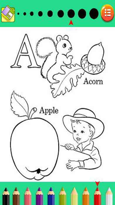 Alphabet Learning Coloring Game For Preschool screenshot 2