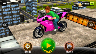 Kids MotorBike Stunt Rider - Rooftop Motorcycle 3D screenshot 2