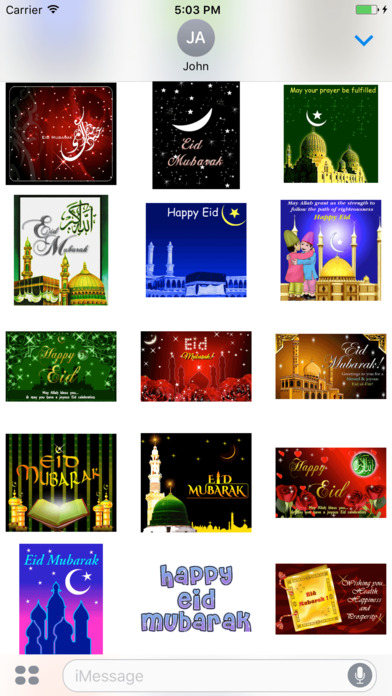 Animated Allah & Eid & Ramadan Kareem Stickers GIF screenshot 3