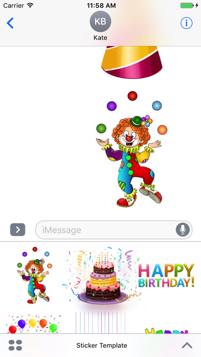 Happy Birthday Party Stickers for iMessage screenshot 2
