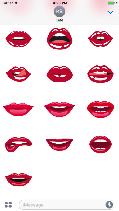 Beautiful Lips stickers emoji screenshot 4