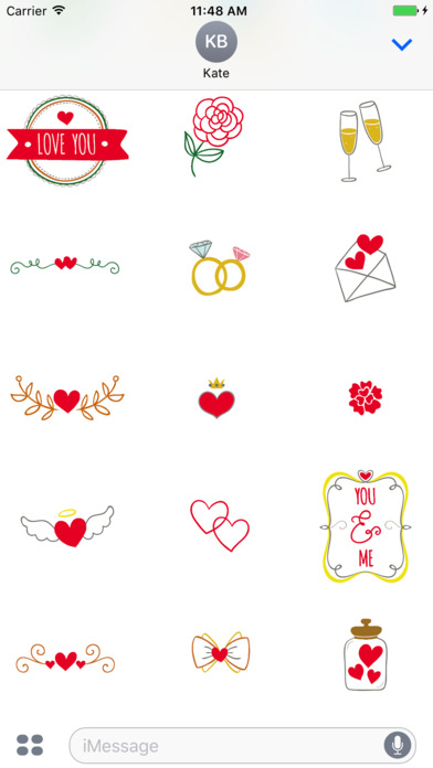 Love & hearts stickers & emoji screenshot 3
