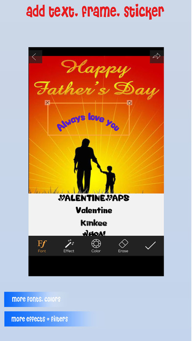 Happy Fathers Day Greeting ECard & Foto Editor Pro screenshot 4