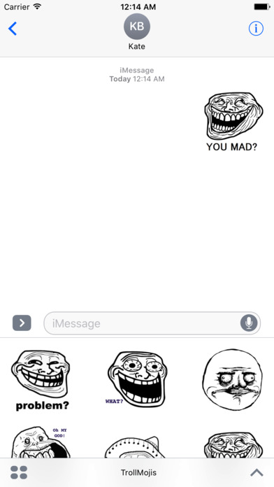TrollMojis - Funny Emojis And Stickers screenshot 2