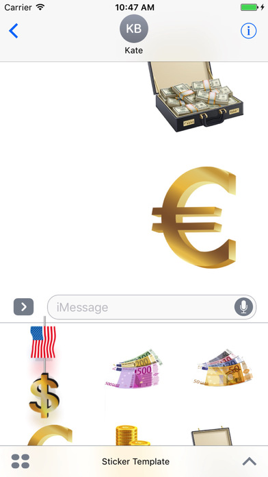 Money Stickers iMessage Edition screenshot 4