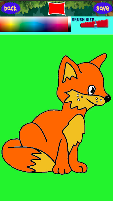 Drawing And Paint Fox Coloring Games screenshot 2