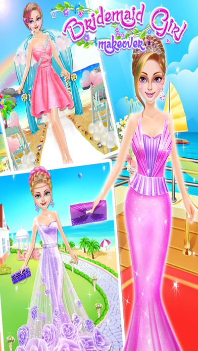 Bridesmaid Girls Makeover Salon - Princess Wedding screenshot 4
