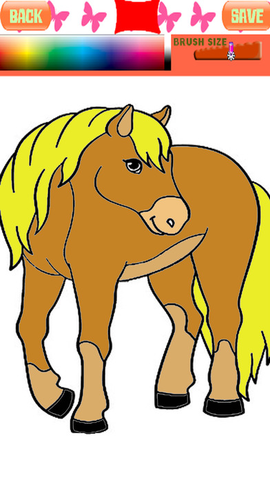 Horse Animal Cartoon Coloring Book Games screenshot 2
