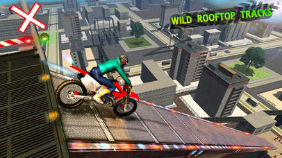City Rooftop Bike Stunts Rider Simulator screenshot 4