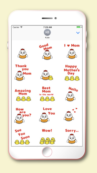 Chicken Mom Moji Kawaii emoji screenshot 2