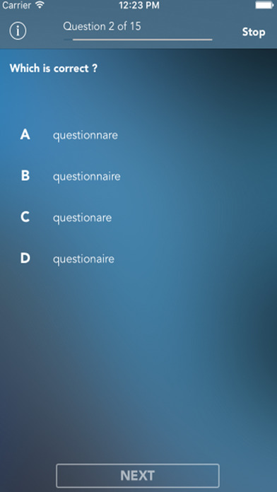 Spelling Quiz : Test your English spelling screenshot 2