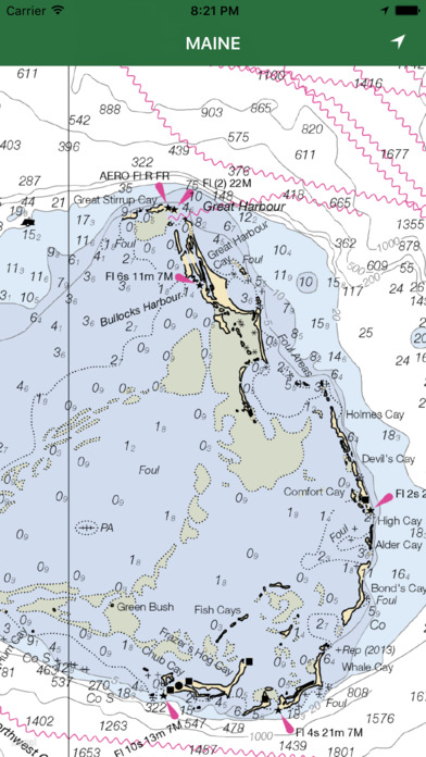 Marine : PUERTO RICO & BAHAMS GPS offline map screenshot 3