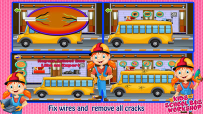 School Bus Wash And Repair - kids Game screenshot 4