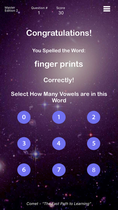 Comet The Spelling Game - Master 2 screenshot 3
