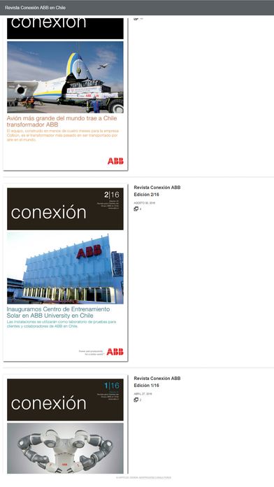 Revista Conexión ABB en Chile screenshot 2
