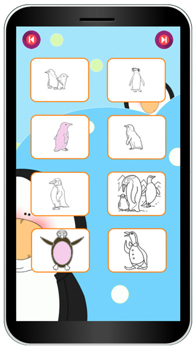 Penguin Colouring Game Book screenshot 2