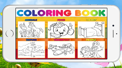 Food & Animal Coloring Pages - Easy Coloring Book screenshot 3