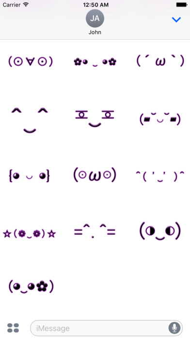 Text Smileys Cute Kaomoji Stickers screenshot 4