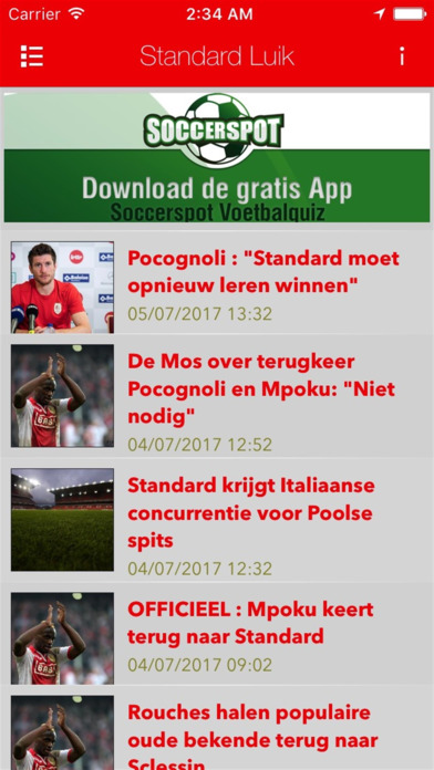 Voetbalnieuws - Standard screenshot 4