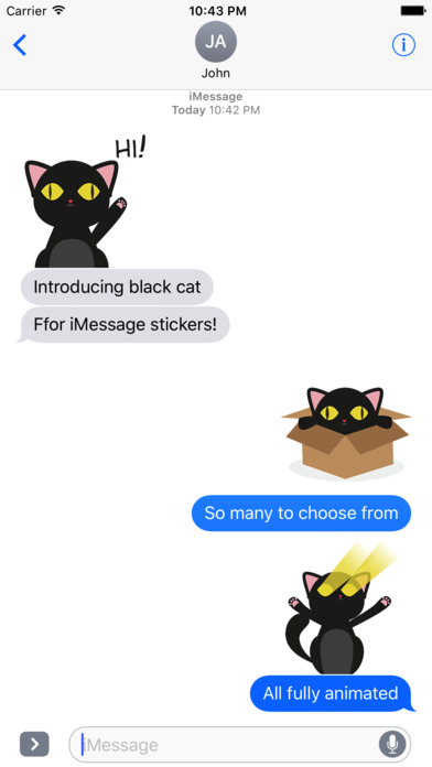 Animated BLACk CAt Stickers screenshot 3