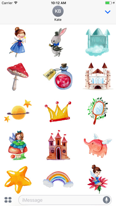 Watercolor Fairy Tale Stickers screenshot 2