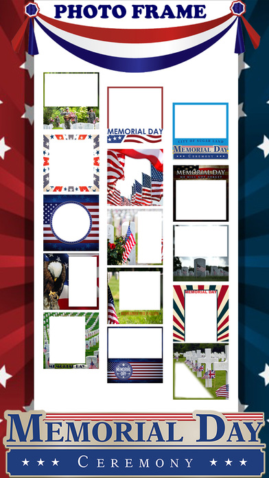 Memorial Day Photo Frames - eCards & Posters Maker screenshot 2