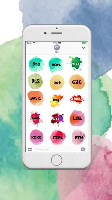 Trendy Internet Acronyms Slang Stickers screenshot 3