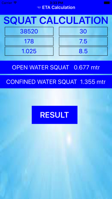 ETA and Squat calculation screenshot 4