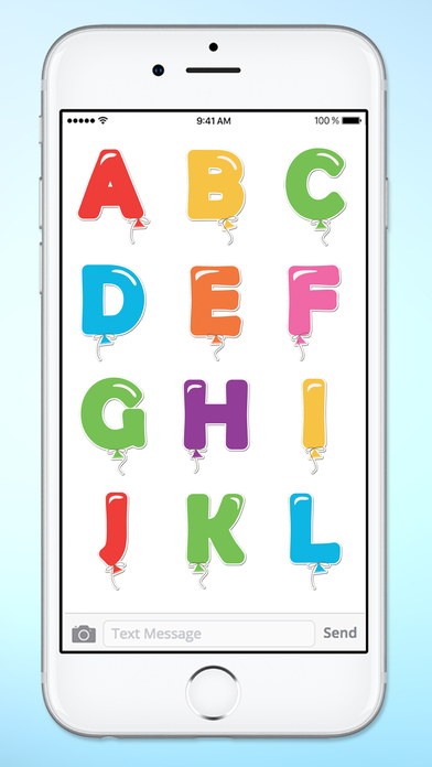 Balloon Letters and Numbers Sticker Pack screenshot 3