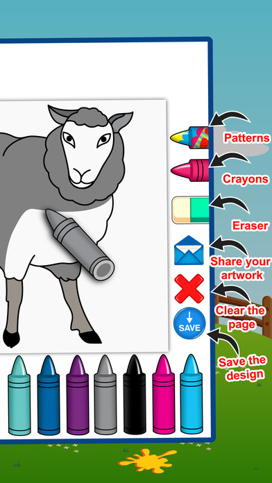 Farm Animals Coloring Book for Kids & Preschoolers screenshot 2
