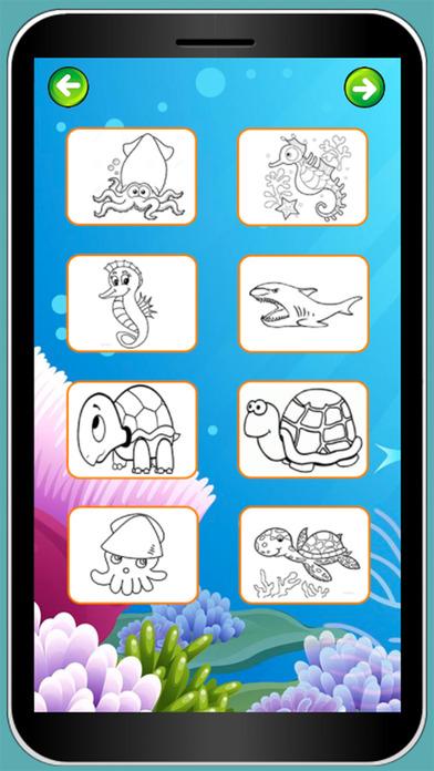 Magic Ocean Animal Colouring Book Game screenshot 2