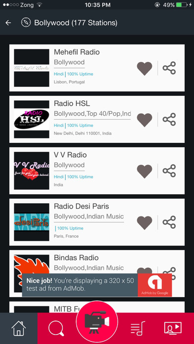 Bollywood Music Radio Stations screenshot 2