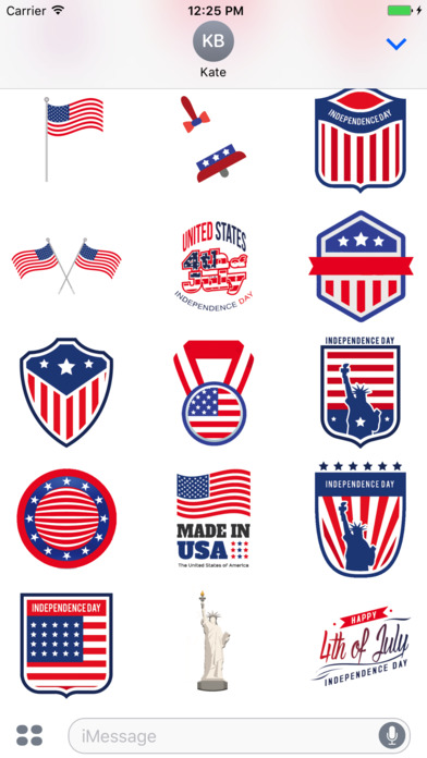 USA Stickers 4th of July emoji screenshot 4