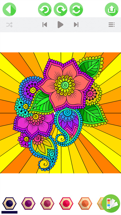 Flower Coloring Pages - Relaxing Music Art Therapy screenshot 4