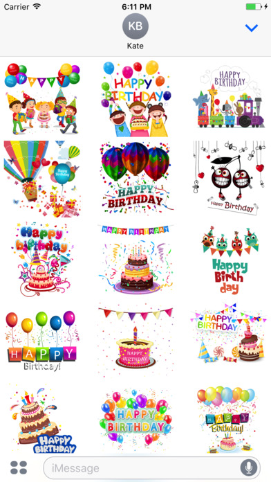 Happy Birthday Emoji & Sticker screenshot 2