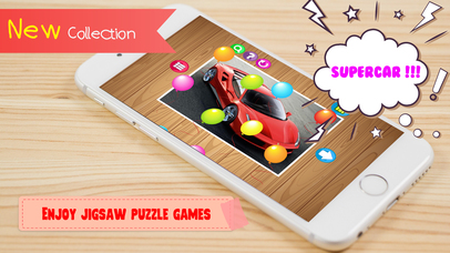 Supercars and racing cars jigsaw puzzle for kids screenshot 2