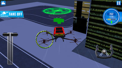 City Flying Drone Taxi - Flying Car Parking screenshot 3