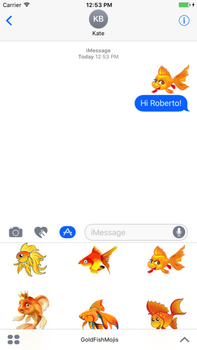 GoldFishMojis - GoldFish Emoji And Stickers screenshot 2