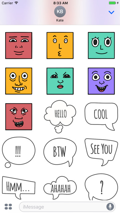 Artistic Squared Faces Emojis screenshot 3