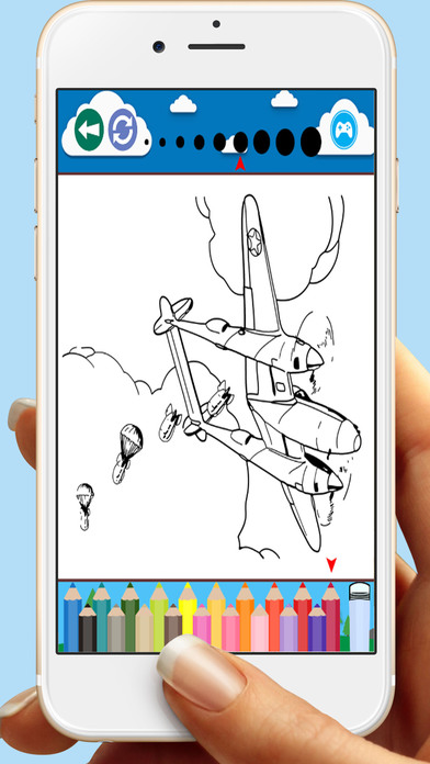 Airplanes Coloring Book Games For Kids screenshot 3