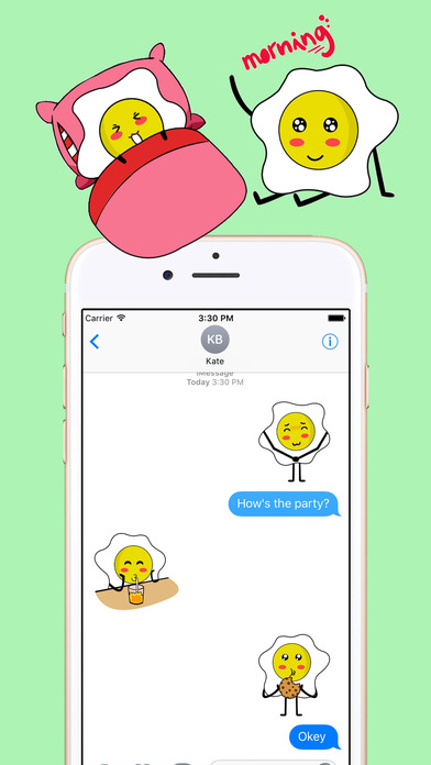 Ladies Eggy - Yummy Emoji GIF screenshot 3