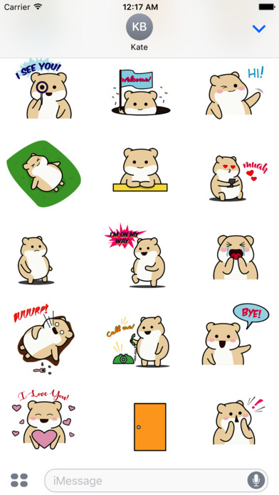 Animated Cute Fat Hamster Stickers screenshot 2