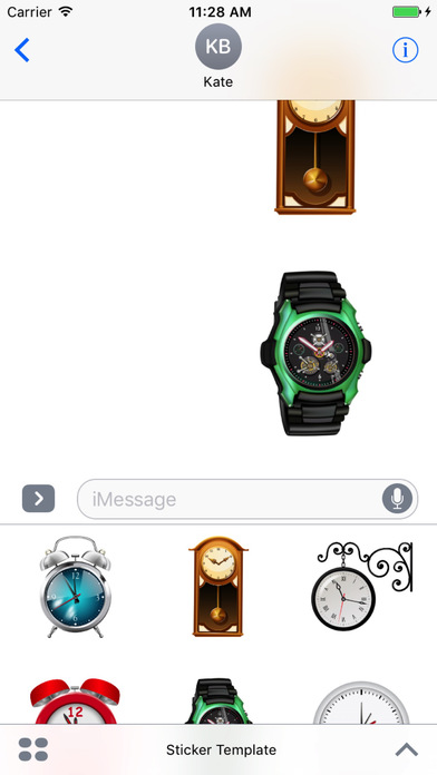 Clock Stickers iMessage Edition screenshot 3