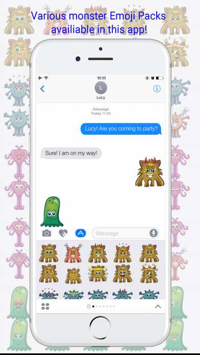 MonsterMoji - Cute Monster Emojis Keyboard screenshot 2