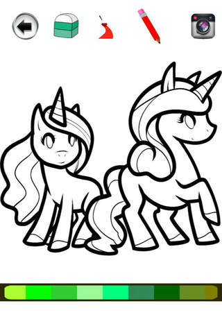 Pony and Princess Coloring Book Games For Kids screenshot 2