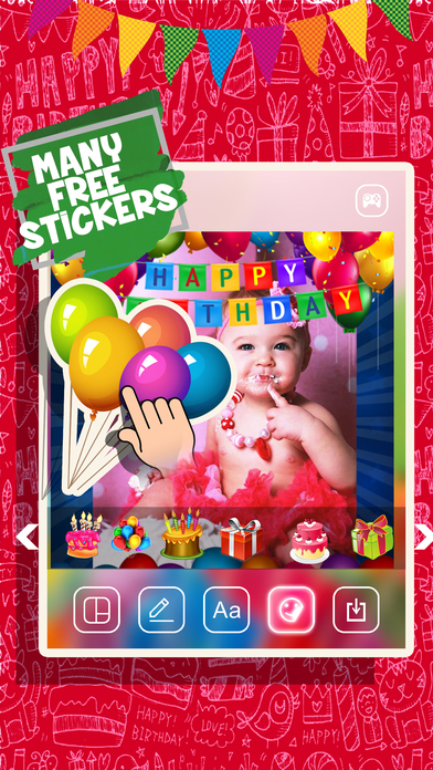 Birthday Photo Frames & Stickers screenshot 2