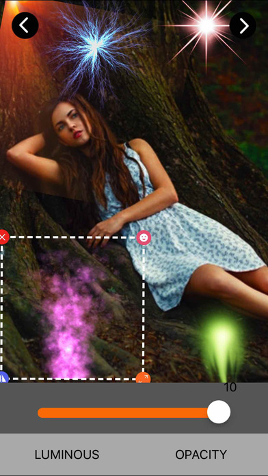 Luminous effects - Add Lighting Stickers on Photos screenshot 2