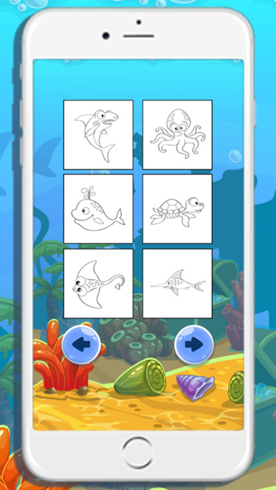 Sea animals coloring books for kids screenshot 3