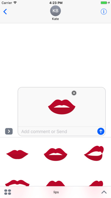 Beautiful Lips stickers emoji screenshot 2