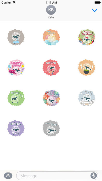 Lovely Wool Roll Sheep Emoji Sticker screenshot 3
